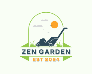 Gardening Lawn Mower logo design