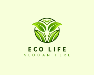 Eco Leaves Nature logo design