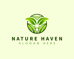 Eco Leaves Nature logo design