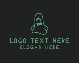 Spooky Halloween Ghost logo