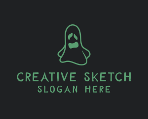 Spooky Halloween Ghost logo design