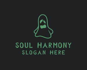 Spooky Halloween Ghost logo design