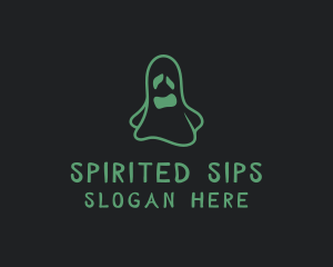 Spooky Halloween Ghost logo design