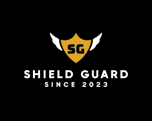 Winged Shield Security logo design