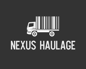  Barcode Truck Logistics logo design