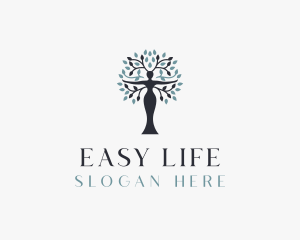 Organic Woman Tree logo design