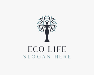 Organic Woman Tree logo design