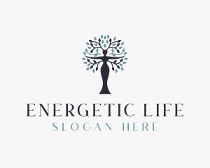 Organic Woman Tree logo design