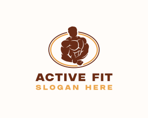 Strong Human Fitness logo design