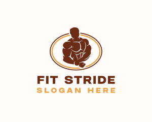 Strong Human Fitness logo design