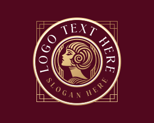 Woman Elegant Art Deco logo