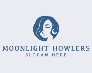 Moonlight Woman Beauty logo design