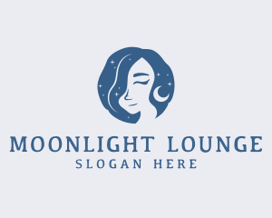 Moonlight Woman Beauty logo design