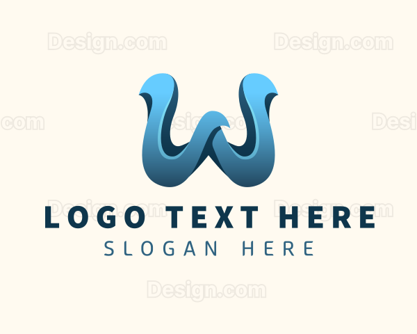 Creative Wave Letter W Logo