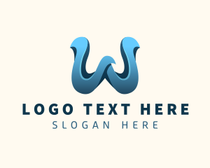 Creative Wave Letter W logo