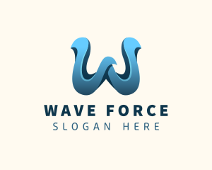 Creative Wave Letter W logo design