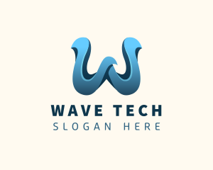 Creative Wave Letter W logo design