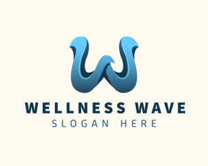 Creative Wave Letter W logo design