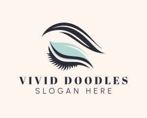 Beauty Eyelash Eyeshadow logo design