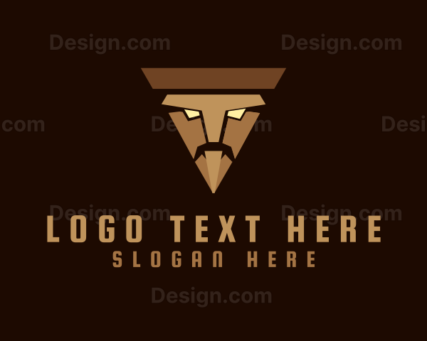 Geometric Tiki Mask Logo