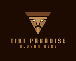Geometric Tiki Mask logo