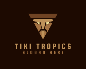 Geometric Tiki Mask logo design