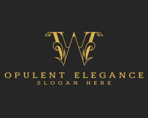 Premium Baroque Boutique Letter W logo