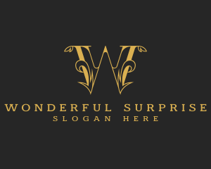 Premium Baroque Boutique Letter W logo design