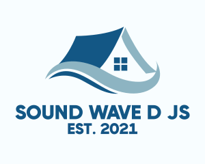 House Contractor Waves logo design