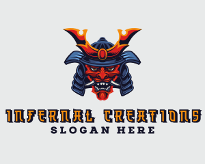 Samurai Demon Gaming logo design
