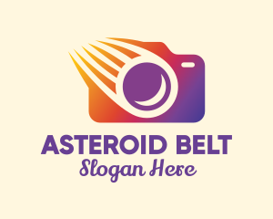 Gradient Meteorite Camera logo design