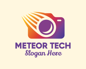 Gradient Meteorite Camera logo design