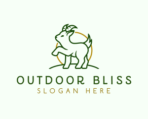 Goat Horn Animal logo design