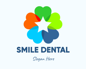 Colorful Dental Star logo design