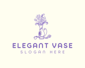 Decorative Flower Vase logo design