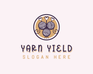 Yarn Chrochet Knitting logo design