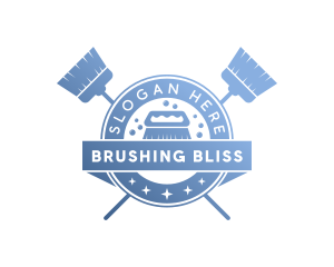 Broom Brush Cleaning logo design