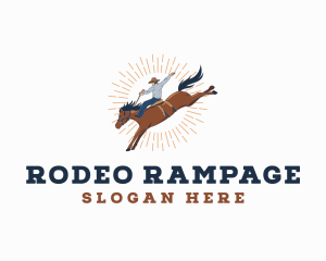 Cowboy Rodeo Competition logo design