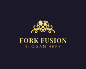 Spoon Fork Crown logo design