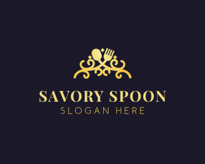 Spoon Fork Crown logo design