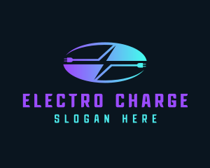 Electricity Lightning Plug logo design