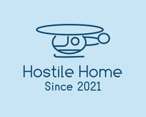 Blue Helicopter Tour logo design