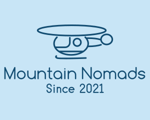 Blue Helicopter Tour logo design