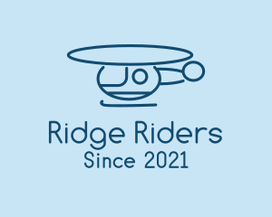 Blue Helicopter Tour logo design