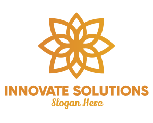 Golden Lotus Flower Logo