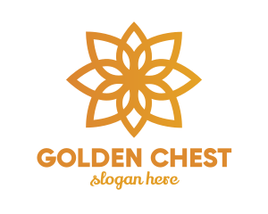 Golden Lotus Flower logo design