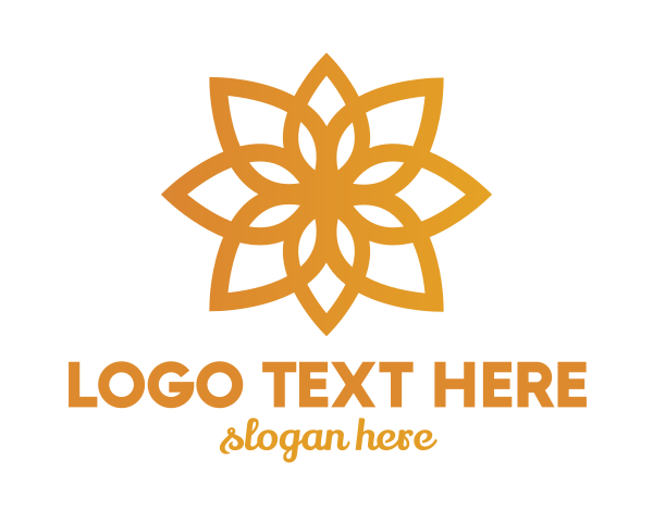 Gold Flower logo example 1
