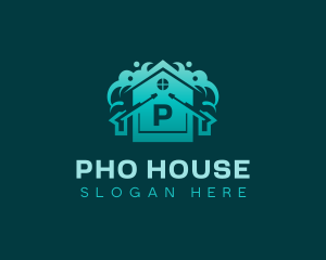 Power Washer Home Cleaning logo design