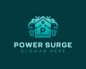 Power Washer Home Cleaning logo design