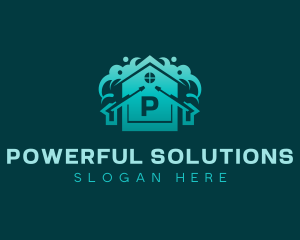 Power Washer Home Cleaning logo design